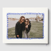 Whimsical Hand getrokken eigenzinnig blauw bruilof Gastenboek (Achterkant)