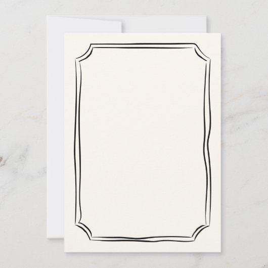 Whimsical Hand getrokken eigenzinnige bruiloft Save The Date (Achterkant)