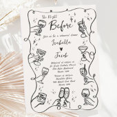 Whimsical Hand getrokken eigenzinnige golvende rep Kaart