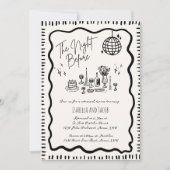 Whimsical Hand getrokken eigenzinnige golvende rep Kaart (Voorkant)