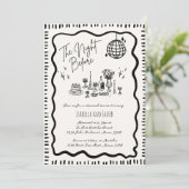 Whimsical Hand getrokken eigenzinnige golvende rep Kaart (Staand voorkant)