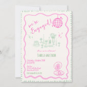 Whimsical Hand getrokken eigenzinnige golvende ver Kaart (Voorkant)