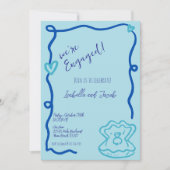 Whimsical Hand getrokken eigenzinnige golvende ver Kaart (Voorkant)