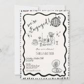 Whimsical Hand getrokken eigenzinnige golvende ver Kaart (Voorkant)