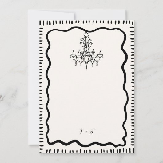 Whimsical Hand getrokken eigenzinnige golvende ver Kaart (Achterkant)