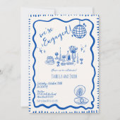 Whimsical Hand getrokken eigenzinnige golvende ver Kaart (Voorkant)