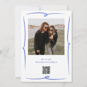 Whimsical Hand getrokken Franse Blauwe Wijnmakerij Kaart (Achterkant)