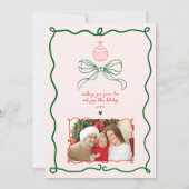 Whimsical Hand getrokken Franse vrolijke kerstfoto Kaart (Achterkant)