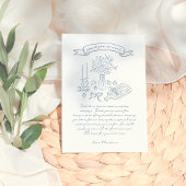 Whimsical Hand getrokken geïllustreerd Vrijgezelle Bedankkaart