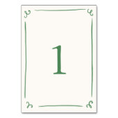 Whimsical Hand getrokken groen Kaart (Voorkant)