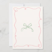 Whimsical Hand getrokken Groen & Roze Vrijgezellen Kaart (Achterkant)