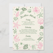 Whimsical Hand getrokken Groene Cocktail Bachelore Kaart (Achterkant)