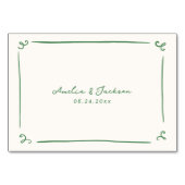 Whimsical Hand getrokken groene plaats kaart (Achterkant)