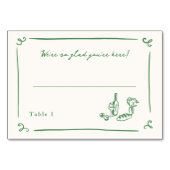 Whimsical Hand getrokken groene plaats kaart (Voorkant)