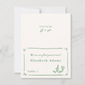 Whimsical Hand getrokken groene plaats kaart (Voorkant)