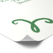 Whimsical Hand getrokken Groene Zitting Grafiek 15 Poster (Hoek)