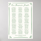 Whimsical Hand getrokken Groene Zitting Grafiek 15 Poster (Voorkant)