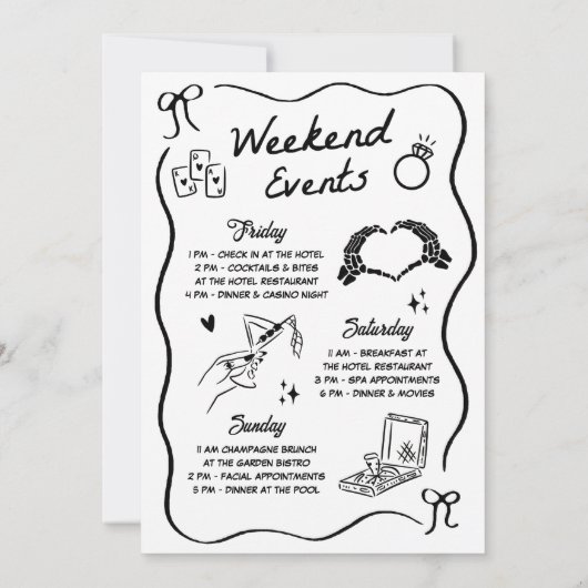 Whimsical Hand getrokken Halloween vrijgezellenfee Kaart (Achterkant)