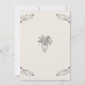 Whimsical Hand getrokken Handschrift Bruids Brunch Kaart (Achterkant)