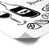 Whimsical Hand getrokken illustraties Doodle bruil Poster (Hoek)