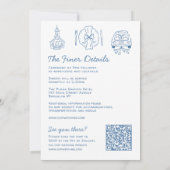 Whimsical Hand getrokken illustraties Doodles brui Kaart (Achterkant)