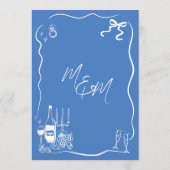 Whimsical Hand getrokken illustraties Doodles brui Menu (Achterkant)