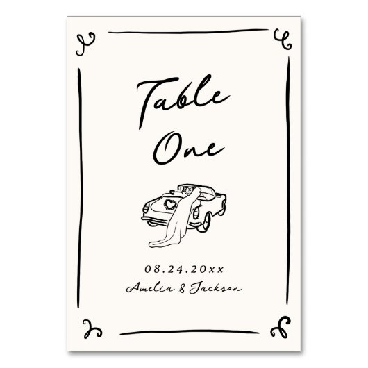 Whimsical Hand getrokken Kaart (Voorkant)