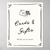 Whimsical Hand getrokken Kaarten & Geschenken Poster (Voorkant)