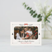 Whimsical Hand getrokken Kerstmis Familiefoto Briefkaart (Staand voorkant)