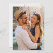 Whimsical Hand getrokken kuif met foto Save The Date (Achterkant)