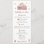 Whimsical Hand getrokken Lente Paasbrunch Menu (Voorkant)