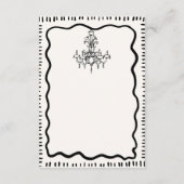 Whimsical Hand getrokken Leuke Bow Wavy Bruiloft D Informatiekaartje (Achterkant)