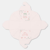 Whimsical Hand getrokken Leuke Franse kerstfeest Bedankdoosjes (Ongevouwen)