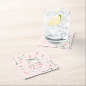 Whimsical Hand getrokken Leuke Franse kerstfeest Kartonnen Onderzetters (Insitu)