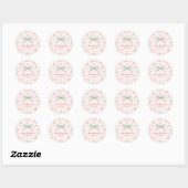 Whimsical Hand getrokken Leuke Franse kerstfeest Ronde Sticker (Vel)