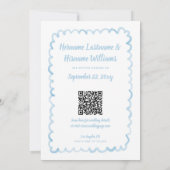 Whimsical Hand getrokken Lichtblauwe Foto QR Websi Save The Date (Achterkant)
