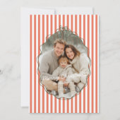 Whimsical Hand Getrokken Lijst Rode Strepen Kerst Feestdagenkaart (Voorkant)