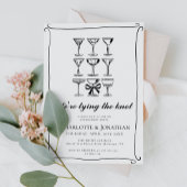 Whimsical Hand getrokken Martini verlovingsfeest Kaart