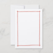 Whimsical Hand getrokken Menu Optie Trouwen RSVP (Achterkant)