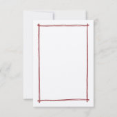 Whimsical Hand getrokken Menu Optie Trouwen RSVP (Achterkant)