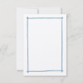 Whimsical Hand getrokken Menu Optie Trouwen RSVP (Achterkant)