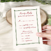 Whimsical Hand getrokken Menu Optie Trouwen RSVP