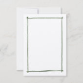 Whimsical Hand getrokken Menu Optie Trouwen RSVP (Achterkant)