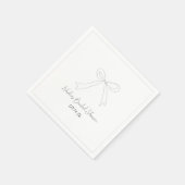 Whimsical Hand getrokken minimalistische boog Vrij Servet (Hoek)