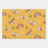 Whimsical hand getrokken motten boho patroon inpakpapier vel (Voorkant 3)