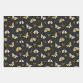 Whimsical hand getrokken motten boho patroon inpakpapier vel (Voorkant 2)