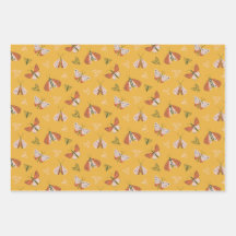 Whimsical hand getrokken motten boho patroon