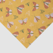 Whimsical hand getrokken motten boho patroon tissuepapier (Detail)