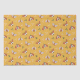 Whimsical hand getrokken motten boho patroon tissuepapier