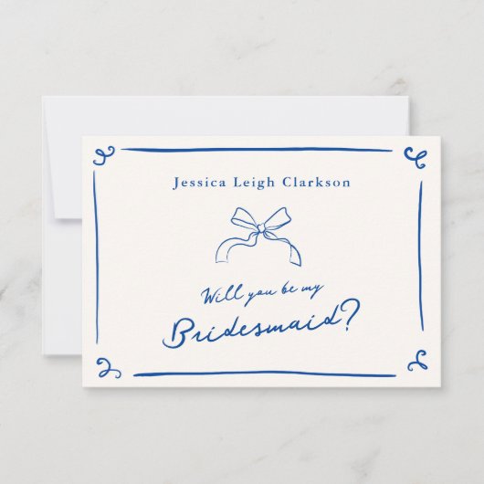 Whimsical Hand getrokken Navy Ben jij mijn? Kaart (Voorkant)